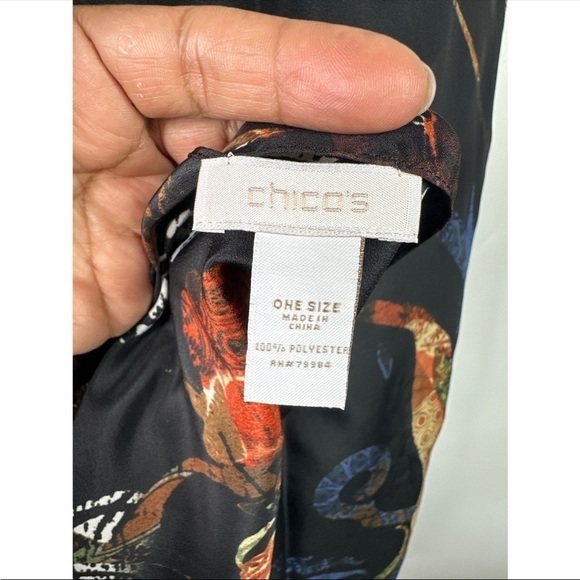 Chicos Floral Scarf/Wrap - Picture 3 of 5